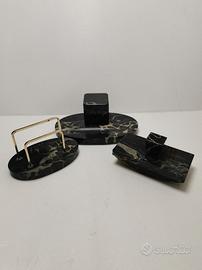 set scrivania marmo nero