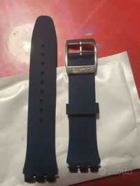 Cinturino blu navy con fibbia Swatch da 19mm