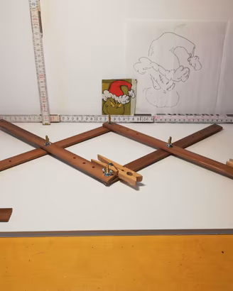 PANTOGRAFO ARTIGIANALE in legno.
