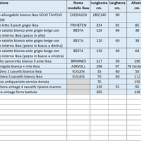 ANN.1 Mobili vari armadio tavolo letto divano ecc.