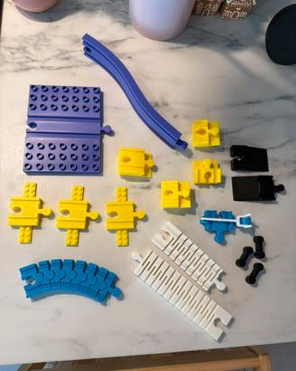 Set adattatori Trenino legno Brio/IKEA/Hape X lego