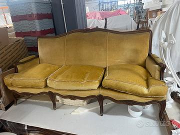 Diavano 3 posti velluto verde