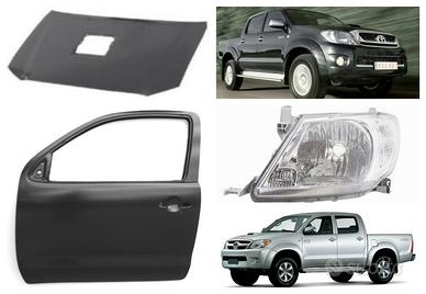 Toyota Hilux paraurti cofano fanale cerchi molle