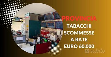 Tabacchi e scommesse a rate no bar AziendaSi -
