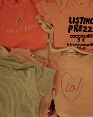 Lotto 20 pezzi body manica corta 56 cm