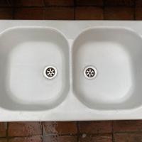 Lavello in ceramica bianco 2 pozzetti