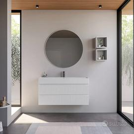 Mobile bagno sospeso 120 cm bianco opaco cannettat