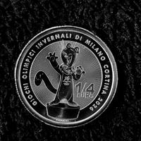 1/4 euro Moneta Tina Milano Cortina Olimpiadi FDC