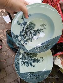 piatto posto tavola ceramica azzurra England BWMC
