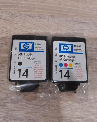 x2 Cartuccie HP 14 Originali (C5010DE e C5011DE)