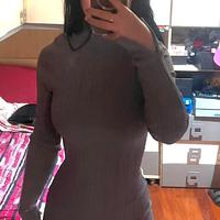 Vestito a costine grigio di Zara