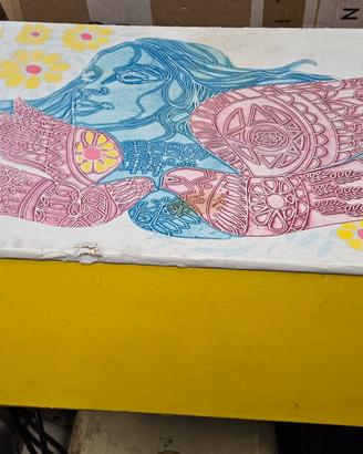 Scatola Vintage Motta Anni '70 Grafica Pop Art

