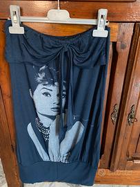 Abito estivo senza spalline tagliaM Audrey Hepburn