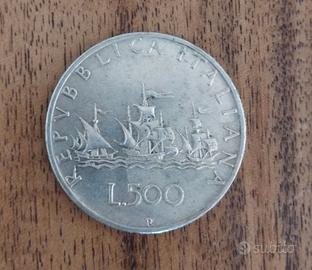 Moneta Italy 500 lire  Silver 1968-R
