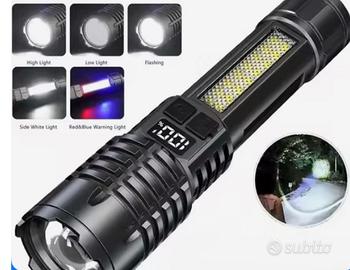 Torcia lampada potente ricaricabile led
