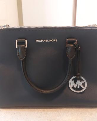 Borsa a tracolla o a mano Michael Kors blu e nera