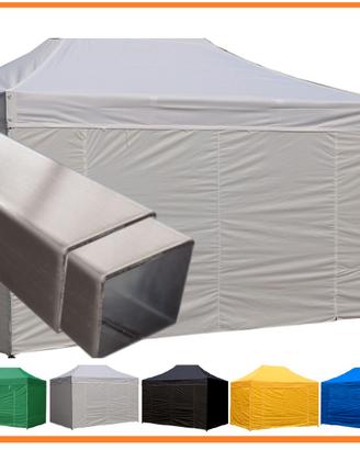 Gazebo 3x3 acciaio 4cm pieghevole stand fiera new