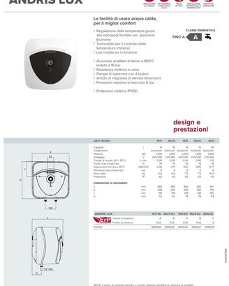 NUOVO IMBALLATO SCALDA ACQUA ARISTON