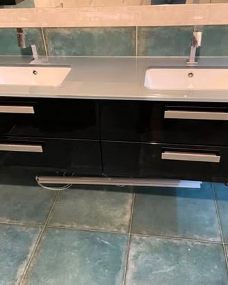 Mobile bagno con due lavabi + 2 pensili