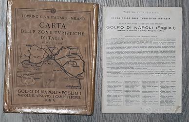 Cartina TCI 1931  GOLFO DI NAPOLI