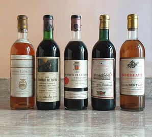 Bottiglie di Vino Bordeaux Vintage da Collezione