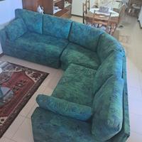 Divano angolare in alcantara