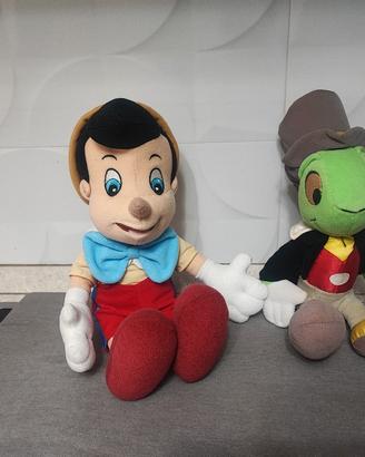 peluche pinocchio e grillo parlante 