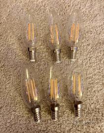 6 lampadine a led da 4W 400lm luce da 2700k