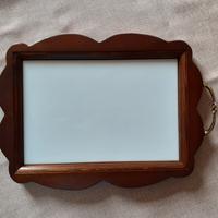 Vassoio in legno e ceramica 