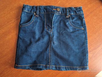 Gonna in jeans/denim lavaggio scuro Dpam - Nuova