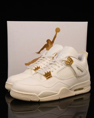 Jordan Air Jordan 4 "Metallic Gold" Bianco 40
