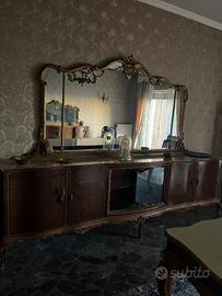 Credenza con Specchiera Stile Barocco / Luigi XV