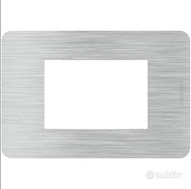 Placche bticino MatixGO 3M Alluminio JA4803EA 6pz