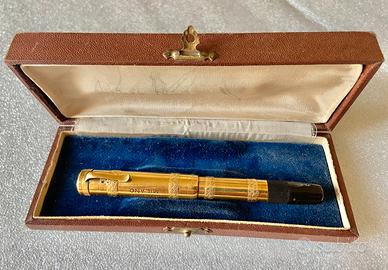 Montblanc penna antica retrattile tutto in oro 14C
