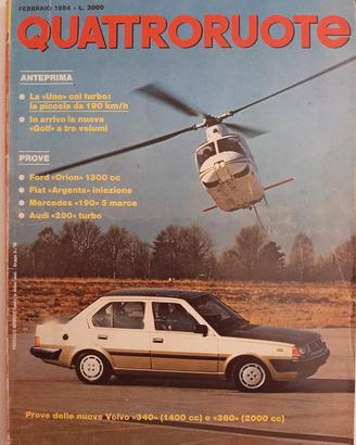 Rivista Quattroruote Febbraio 1984 (N°340)