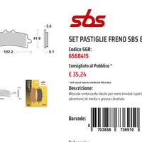PASTICCHE FRENO SBS 841HS ANTERIORI VARIE MOTO