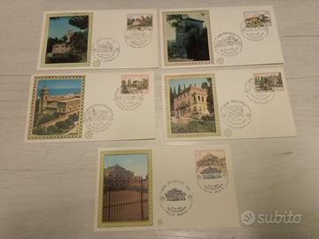 Busta 1° giorno 15 pezzi ville d' Italia i