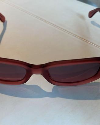 Occhiali da sole Gucci rossi acetato vintage