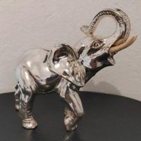 Elefante in Resina Placcato Argento