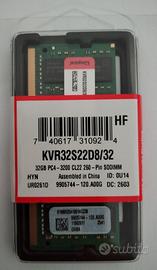 RAM DDR4 32Gb Sodimm Kingston 3200Mhz DDR 4 32 Gb 