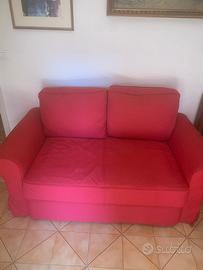 Divano letto rosso