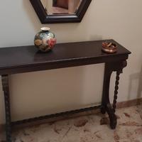 consolle legno e marmo