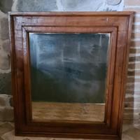specchio con cornice in legno pregiato d epoca e s
