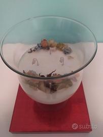 candela in vaso di vetro 