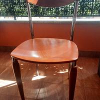 sedie Calligaris in ciliegio e alluminio