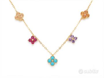 Collana con ciondoli multicolore 
