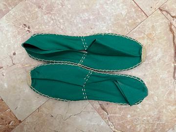 Espadrillas taglia 44 verdi MAI USATE