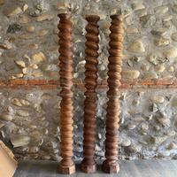 COLONNE IN LEGNO TORNITE ANNI 70