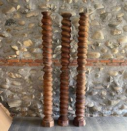 COLONNE IN LEGNO TORNITE ANNI 70