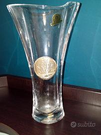 vaso,con piastra in argento 
